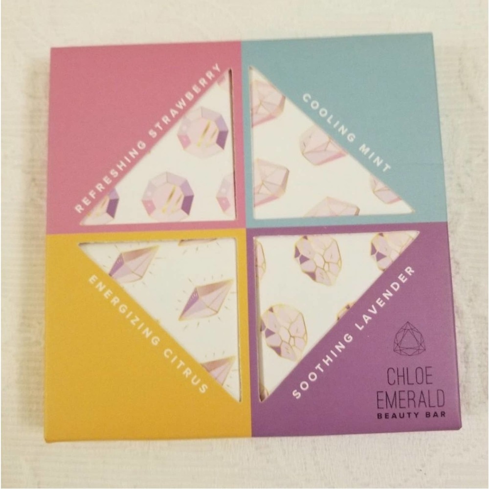 Chloe Emerald 4 Piece Beauty Bar Soap Set New With Tags